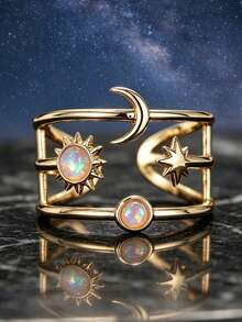 1pc Exquisite Ring For Women, Wedding Engagement Party Jewelry, Valentine's Day Gift - 1# - View 6
