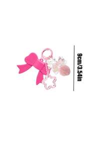 Lip Gloss Holder Keychains, Lip Balm Holder Chain Charm For Key Purse Bag, With Bear And Bow Pendant, Can Be Used As Keychain, Ring Chain, Handbag Charm, Backpack Pendant, Car Accessory And Wallet Accessory, Suitable For Daily Commute, Shopping, Party And Banquet, A Perfect Gift For Women And Girls On Birthday And Special Occasions - Multicolor - View 11