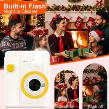 Kamera Digital Cetak Instan untuk Dewasa dan Anak-anak, Kamera Video Selfie HD 1080P dengan Layar 2,4 inci, Printer Portabel dengan Zoom Digital 16X, Efek Filter MP3, Kit Kamera Lengkap dengan Kertas Cetak dan Kartu Memori, Hadiah untuk Perjalanan, Liburan, dan Acara Keluarga. - XX-Beraneka Warna - View 11