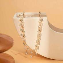 Sexy Minimalist Transparent Rhinestone Waist Chain For Women, Sweet & Cool Bikini Body Chain, Sparkling Waist Chain - 05 - View 4