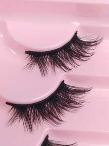 Hinarin 7 Pairs Half Eyelashes Volume Short Half Lashes Soft Black Band Cat Eye Lashes Curly Crossed Fox Eye Look False Eyelashes Suitable For Parties Lashes Pack False Eyelashes Fake Lashes Individual Lashes Clusters Extensions - Black - View 5