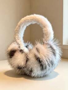 1PC/6PCSFashion Ladies Fuzzy Faux‑Fur Ear Warmers, Retro Leopard Pattern Plush Earmuffs, Thick Soft Cold‑Resistant Ear Covers, Comfortable Winter Ear Protection, Outdoor Daily‑Use Winter Accessory For Women & Girls - Multicolor - View 10