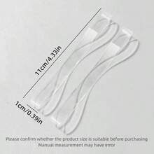 2/4/8pcs Transparent Shoe Straps, Clear Non-Slip Heel Bands For Women. Invisible Shoe Tightener To Stop Shoes From Falling Off, Comfortable & No Buckle. Fits High Heels, Flats, Sandals & Loafers. Simple Daily Shoe Care & Repair Accessories - Multicolor - View 12