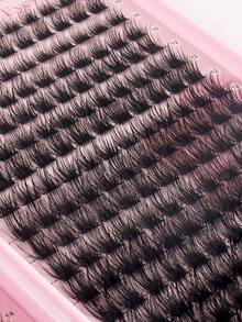 Special Offer Multi-Box Set (1/2/3 Boxes, 384 Clusters) - D Curl Large Capacity Eyelash Tray, Premium Quality Low Price, New DIY Eyelashes, Fluffy Soft 3D Faux Mink False Eyelashes, Lightweight And Comfortable, Suitable For DIY Lash Extension Makeup Effect - D - View 8
