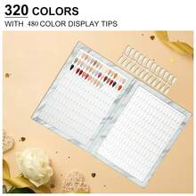 320 Nail Book,With 480 False Tips,Professional Nail Color Swatches Book For UV Gel Polish Nails Art Design - View 3