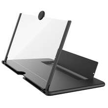 Amplificador de pantalla para teléfono de 14 pulgadas, lupa plegable para celular con diseño extraíble, lente óptica HD antirreflejante para protección ocular, soporte portátil universal para películas y streaming de video en color negro - Negro - Ver 8