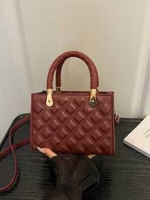 This Stylish Solid-Color Retro Handbag Can Easily Hold Everyday Essentials And Is Suitable For Various Styles And Occasions. - Multicolor - View 12