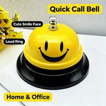 1pc Metal Call Bell, Desktop Service Bell, Electroplated Surface, Suitable For Hotel, School, Restaurant, Warehouse And Other Places, Can Be Used As Desktop Service Bell, Graduation Gift And Back To School Gift. - One Size - View 3