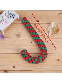1 món đồ chơi dây thừng bện hình xương Giáng Sinh cho chó, màu đỏ và xanh lá, dây thừng cotton mài răng, phụ kiện thú cưng cho chó nhỏ và trung bình, giảm nhàm chán - Nhiều màu - Xem 9
