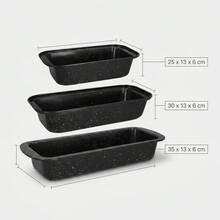 3PCS  Rectangular Carbon Steel Baking Pans 35/30/25 Cm, Non-Stick Toast Bread Cake Pans, Tiramisu Cake Baking Molds, Oven  Bakeware For Classic Cakes, Breads, Pastry & Pate, Easy To Clean Kitchen Baking Tools - View 4