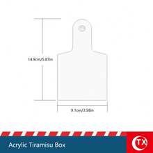 TX Transparent Acrylic Tiramisu Box, Rectangular Design With Lid, Includes Tiramisu Template And Scraper, Suitable For Cheesecake, Ladyfingers And Other Baked Goods, Essential For Holiday Parties, Birthdays, Gatherings And Home Kitchen - Multicolor - View 16