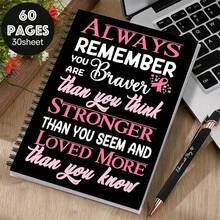 1pc Optimistic Spiral Lined Notebook, 30 Sheets 60 Pages Coil Bound, Self-Improvement Journal, Suitable For School And Office Use, Perfect Gift For Christmas, Back To School, Birthday, New Year - A5 - View 3