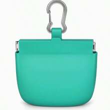 1pc Silicone Dog Treat Pouch, Hands‑Free One‑Hand Quick Open Anti‑Spill Snack Storage Bag With Carabiner Clip, Odor‑Resistant Washable Clip‑On Treat Holder For Puppy Small Large Dogs Outdoor Hiking Walking Obedience Training For Wet Dry Pet Snacks - Multicolor - View 10
