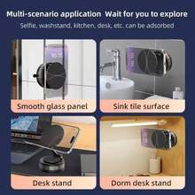 AD Vacuum Suction Cup Magnetic Car Phone Holder, Foldable 360° Rotating Phone Mount, Suitable For Car Dashboard And Windshield - T30 - View 11