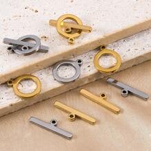 5Pcs Stainless Steel Round OT Clasp Jewelry Connector Buckle Suitable For DIY Necklace Bracelet Jewelry Ending Clasp Accessories - Stainless Steel Buckle - View 7