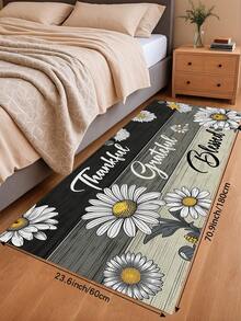 1/2pcs Autumn Floral Pattern Vintage Diatomaceous Earth Bath Mat, Super Absorbent, Non-Slip, Quick Dry, Perfect For Bathroom, Kitchen And Dining Room, Home Decor And Bathroom Mat Gift, Holiday Gift! - Multicolor - View 15