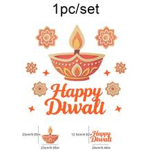 HAPPY DIWALI Party Decoration Backdrop Wall Set, Diwali Festival Celebration Door Wall Sticker - Diwali - View 3