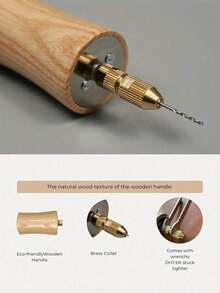 Electric Resin Jewelry Drilling Set, Wooden Body Manual Drill Bit Resin Tool, Multi-Function Power Drill, Suitable For Drilling, Polishing, Cutting, Engraving, DIY Resin Crafting, Practical And Convenient, Precise Jewelry Making Tool - Multicolor - View 5