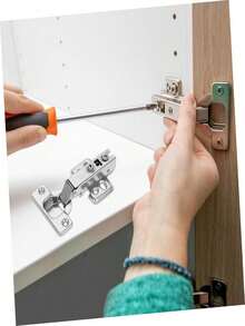 2pcs Stainless Steel Full Overlay Hydraulic Hinges, Cabinet And Wardrobe Door Hinges, Soft Close Hinges, Adjustable Hydraulic Hinges, Suitable For Home Decor And Cabinet Door Making - A - View 5