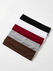 Women's Bohemian Style Non-Slip Headbands (5pcs) - Suitable For Yoga, Running, Fitness And Face Washing; Soft And Comfortable Material - Multicolor - View 2