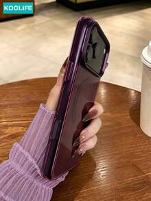 Funda de teléfono magnética transparente color rojo vino, carcasa de TPU transparente minimalista y a prueba de golpes, compatible con iPhone 18 Pro Max, 18 Pro, 17, 17 Pro, 17 Pro Max, 16 Pro, 15 Pro Max, 16 Pro Max, 15, 15 Pro y 16 - Rojo cereza - Ver 5