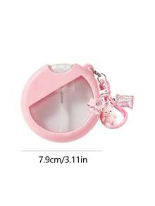 Round Perfume Spray Bottle, Refillable Spray Bottle, Portable Multi-Purpose Bottle, With Silicone Sleeve, Matching With Three-Dimensional Resin Bear Candy Relief Love Nameplate Key Pendant Key Chain, Suitable For Work, Shopping, Travel And Carrying - Multicolor - View 9