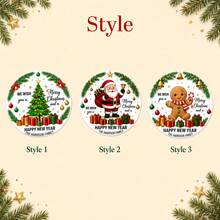 LICVIC 20-200pcs Custom Christmas Stickers With Text, Personalized Round Holiday Labels, Festive Santa Christmas Tree Gingerbread Style, Customized Gift Wrap Stickers, Customizable Family Name Labels, Christmas Party Decor, New Year Gifts, Christmas Gifts - Style G - View 3