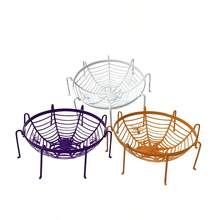4pcs Halloween Round Storage Baskets Desktop Decorations Spider Web Style Storage Baskets For Halloween Parties, Evening Gatherings, Tabletop Ambiance, Random Colors - Multicolor - View 8