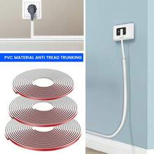 1pc 5/3/2/1m Semi-Circular Self-Adhesive Cable Organizer, Flexible Cable Protector, Anti-Crush Wear-Resistant Cable Management Channel, Suitable For Wall And Floor Wire Hiding And Cable Management - A - View 8