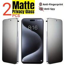 CASECOPS 2Pcs Matte Privacy Screen Protector, Compatible With Iphone 18 Pro Max/18 Pro/18/17 Pro Max/17 Pro/16 Pro/15 Pro/14/13/12/11/XR/X Series. Anti-Spy Tempered Glass, 9D Full Coverage, Anti-Glare, Real Anti-Fingerprint Matte Finish, 9H Scratch-Resistant, Smooth Touch, Speaker Dustproof, Compatible Phone Cases. As A Holiday Gift For Family And Friends For Occasions Such As Halloween And Christmas. - 2 Pieces - View 3