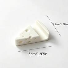 2pcs Cheese Phone Stand Keychain Pendant Desktop Decor Lightweight Portable Phone Holder - Multicolor - View 8