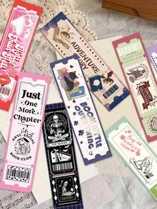 30pcs Book Lovers Club Bookmarks Decorative Small Cards Books Decorative Cards Reading Labeling Cards - A - View 8
