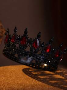 Sparkling Clear Crystal Full Crown, High-Quality Silver Tone Bridal Tiara For Special Occasions - Multicolor - View 29