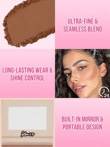 MISSLYN 2Pcs GLOW IT UP! Bronzing & Contouring Powder & LOVELY GIRL Powder Blush Set, Silky Blendable Pigment, Natural Warm Glow, Face Palette Cheek/Contour, Daily/Summer/Party, Y2K/Soft Glam/Sun-Kissed, Blush & Bronzer Set - #16+#16 - View 3