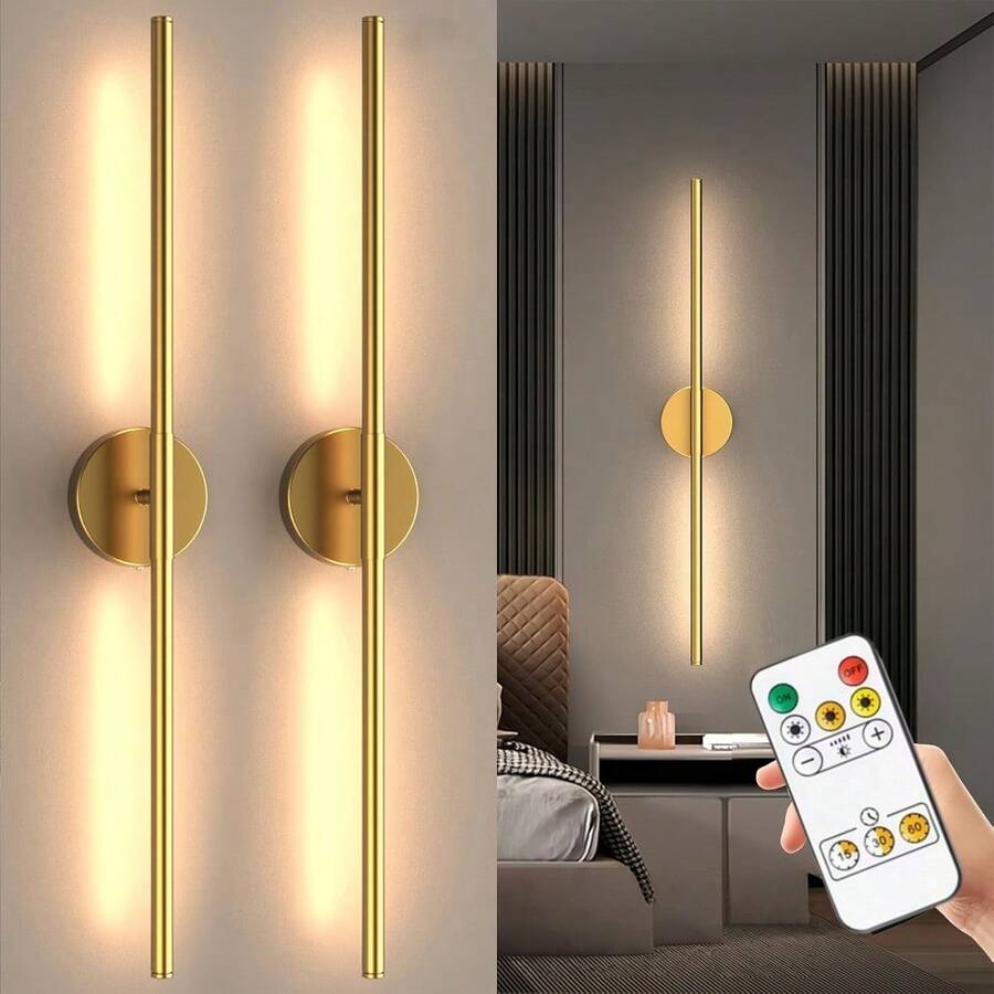 1/2件組可充電遙控壁燈（含可充電RGB燈泡）床頭燈 天花板燈 小型彩色裝飾燈 臥室客廳走道浴室廚房衣櫥夜燈 1800mAh