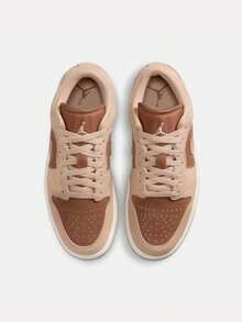 Nike AJ1 Women's New Sneakers Air Jordan 1 Low Casual Board Shoes - Tan - View 7