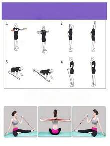 1pc 5-Level Resistance Band 15LB-35LB Adjustable, TPE High Elastic Rubber Durable & Stable Snapback, Resistance Rope. Suitable For Boxing Explosive Power Training, Home Strength Shaping, Yoga Pilates Stretching, Living Room, Gym Anytime Workout Arms, Shoulders, Back, Chest Muscle Groups. Lightweight & Easy Storage, Replace Large Fitness Equipment, Beginner Entry, Daily Posture Correction Universal, Home & Boxing Training Bestselling Fitness Accessory - Multicolor - View 4