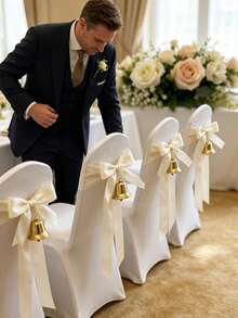 21pcs/Set Gold Bell Decorations, For Tabletop Centerpiece Decor, Small Wedding Tabletop Decor Bells - A - View 7