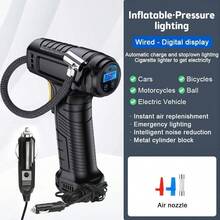 150PSI Fast Car Tire Inflator, Portable Air Compressor Tire Inflator - Equipped With LED Light, Pressure Gauge And One-Key Smart Wireless Design - Suitable For Cars, Motorcycles, Bicycles And Sports Balls, Inflation Speed Increased 3 Times - Wireless - View 11