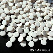 150g/Pack Solid Color Round Mosaic Tiles, Bright And Smooth, Suitable For Flower Pots, Photo Frames, DIY Decor Collage, Can Decorate Partial Wall, Easy To Match And Create Simple And Fresh Handmade Decorative Works - YHUZ - View 12