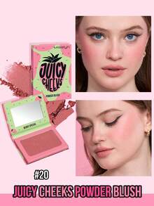 MISSLYN 1Pc Juicy Cheeks Powder Blush, Silky Velvet Blendable, Natural Radiant Flush, Face Blush Cheek Color, Face Blush Palette Cheek, Daily/Party/Y2K, Soft Glam/Rosy Cheeks/Natural Glow, Blush Powder, Halloween Makeup - 20 BERRY SPECIAL - View 2