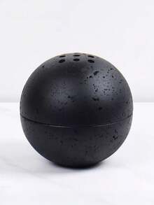 1pc Wabi‑Sabi Double‑Tier Hemisphere Incense Burner, Textured Smudge Bowl, Aroma Holder For Meditation Tabletop Home Room Decor - Stone Ball - View 9