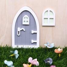 1 Set Miniature Fairy Door, Window, Yard And Garden Decor, Vintage Glow-In-The-Dark Door, Mini Fluorescent Fairy Elf Door Miniature Scene - Elf Gate - View 5