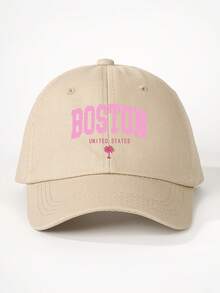 1件中性印花 BOSTON UNITED STATES 棕櫚樹棒球帽，可調節休閒戶外帽子 - 棒球帽 - 查看 14