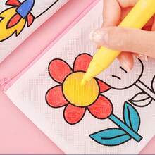 10PCS Colorable Pencil Pouches, Gift Bags, DIY Coin Purse Making: Perfect For Easter, Halloween, Christmas Crayon Party Bags, Small Gifts And Home Decor - No Battery Required - Random Color Styles - Multicolor - View 10