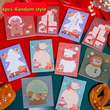 4/8pcs-Random Style 2 Sizes, Christmas Memo Notepad, Suitable For Students, Office, Study Notes, Santa Reminder - one-size - View 8
