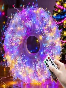 1pc 30m/98ft Christmas Firecracker Fairy Light String, 1000/800/600 LED Firework Light String, Christmas Firecracker Lights, Suitable For Rooms, Patios, Indoor/Outdoor Use, Weddings, Parties, Home, Gardens, New Year's, And Christmas Decorations - Firecracker String Lights - View 21