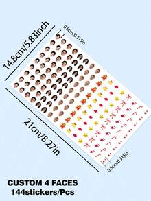 Customized Christmas Nail Stickers, Personalized Photo Nail Stickers, Waterproof Nail Tattoo Stickers, Customized Nail Stickers, DIY Nail Stickers, Suitable For Christmas, Birthday, Wedding, Party, Unique Gift For Her, Suitable For Family And Friends - Multicolor - View 12