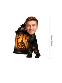Personalized Photo Face Cutout Party Banner, Custom Halloween Garland With Spooky Character Theme, Photo Face Party Decor For Trick Or Treat Celebration, Costume Party Decoration, Halloween Event Display For Kids, Family, Friends And Party Hosts - Multicolor - View 25