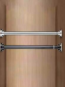 1pc Extra Long Stainless Steel Telescopic Shower Curtain Rod, Curtain Rod, Door Curtain, Wardrobe Rod, Shower Curtain Rod, Tension Rod, Clothes Drying Rod, Pull Curtain Rod, Window Curtain Rod, Wardrobe Hanging Rod, Extendable Rod, Laundry Drying Rod, Hanging Rod Bracket, Kitchen Utensil Storage Rod, Black Room Divider, Spring Curtain Rod, Spring Shower Curtain Rod, No Drilling Required, Adjustable Bathroom Divider Spring Rod - A - View 8